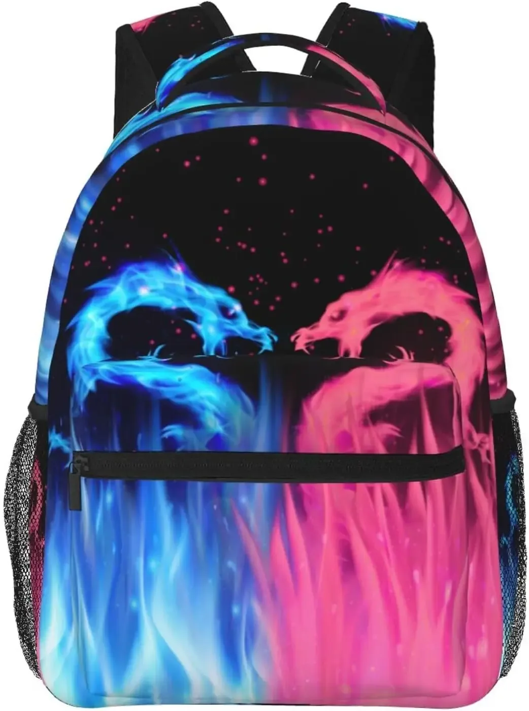 sac à dos dragon de feu rouge et bleu pour garçons âgés de 4 à 12 ans, sac à dos cool lightning, sac à livres animal pour enfants de 2e, 3e, 4e, 5e et 6e année
