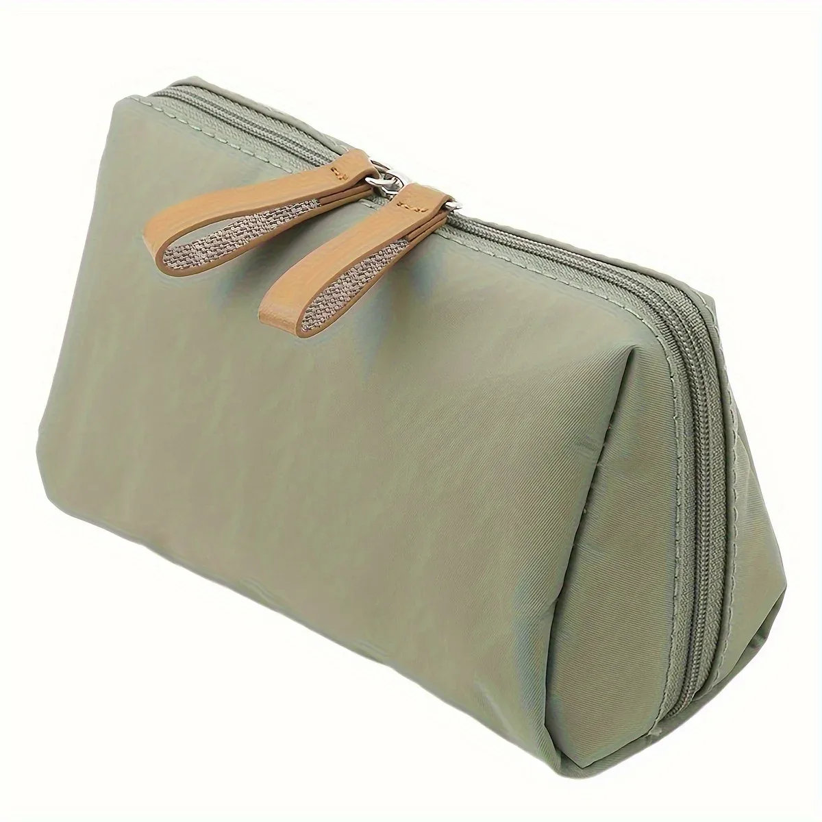 trousse de maquillage pour femmes compacte, portable et étanche, structure en polyester durable, mini trousse de maquillage inodore, 1 pièce