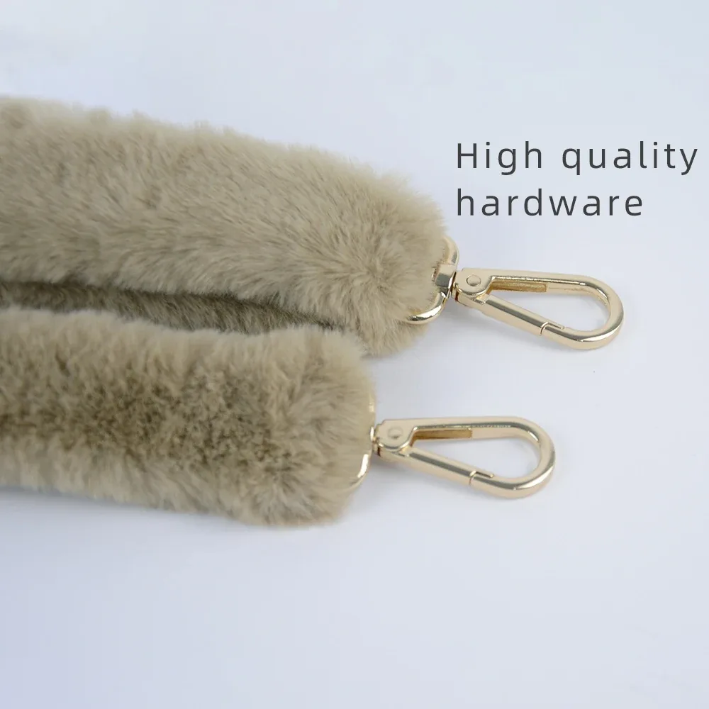 sangle de sac en peluche réglable, longue longueur chaude d'hiver, ceinture de remplacement en fourrure pour femmes, sacs à bandoulière, accessoires, 1 pièce