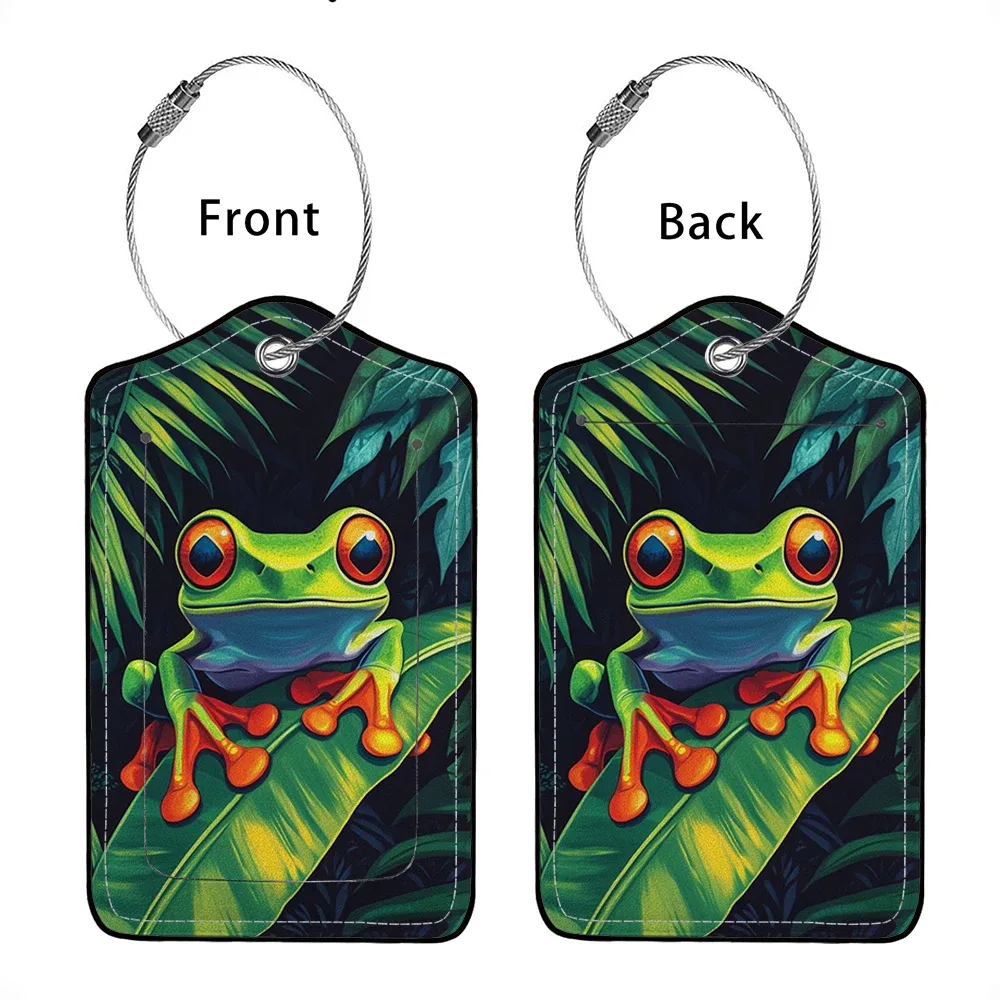 offre spéciale animaux mignons en cuir étiquette de bagage d'affaires étiquette d'adresse de valise étiquette de valise d'embarquement étiquette nom id adresse clip