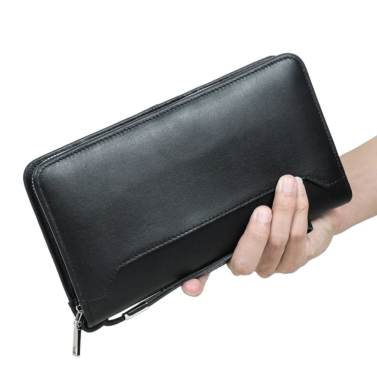 portefeuilles de voyage en cuir véritable contact's pour la famille, pochettes vintage pour hommes, étuis de passeport, porte-cartes, poche pour téléphone