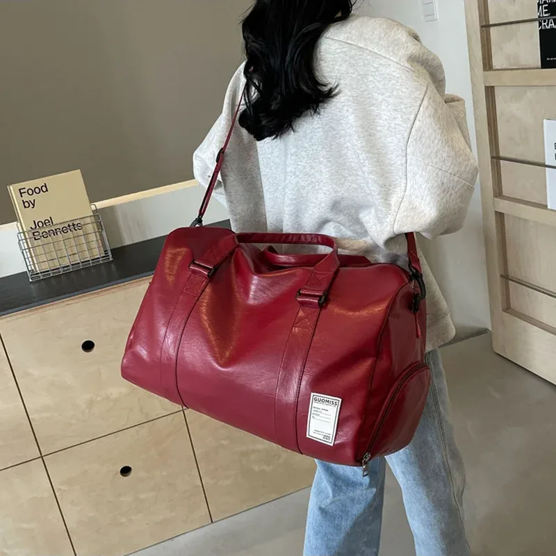 sac de sport en cuir de mode avec paquet de chaussures pour hommes et femmes bagages sac de voyage sport gym fitness sac à main hommes sac à bandoulière