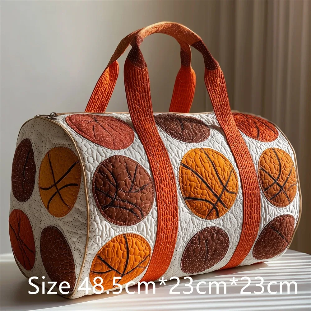 sac de sport matelassé imprimé en 3d pour le basketball, grande capacité, sac de voyage, sac de gym, sac de week-end, sac de nuit pour les fans de basketball unisexes