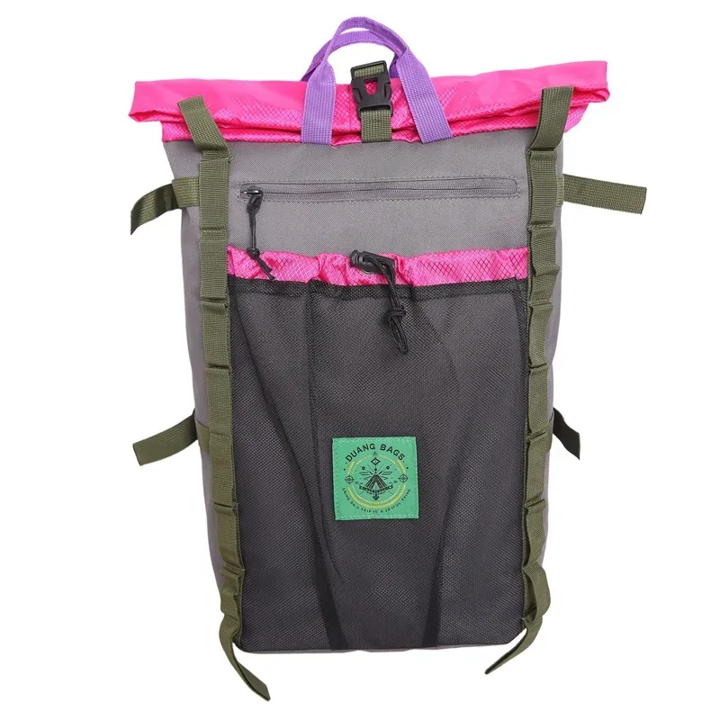 sac à dos de voyage multifonction en plein air, camping, randonnée, grande capacité, étanche, pliable, sac d'école à roulettes