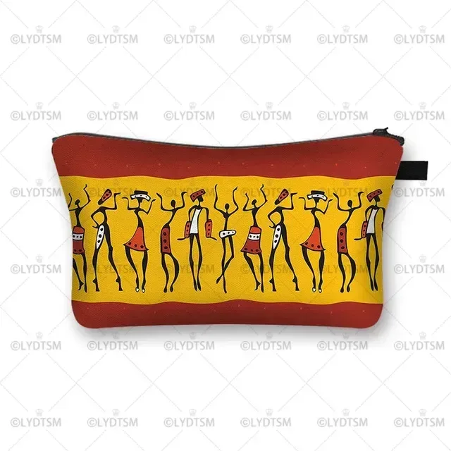 trousse à cosmétiques imprimée pour femmes africaines, sacs de maquillage pour dames afro, étui à cosmétiques pour filles, rangement portable pour rouge à lèvres, sacs de voyage, mode