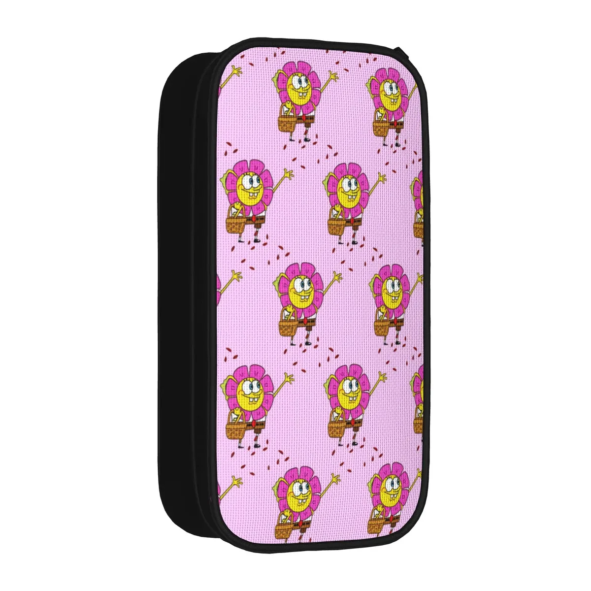 trousse à crayons s-spongebobs avec portraits de visages multiples, pochette en toile, grande capacité, pour garçons et filles, fournitures scolaires