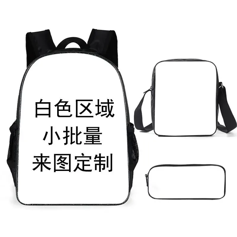 classique populaire dessin animé dinosaure 3d imprimé 3 pièces/ensemble élèves sacs d'école sac à dos pour ordinateur portable sac à dos sac à bandoulière incliné trousse à crayons