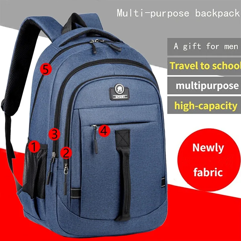 le sac à dos pour hommes est idéal pour les voyages d’affaires. il a une conception portative avec de multiples poches et sert de sac à livres.