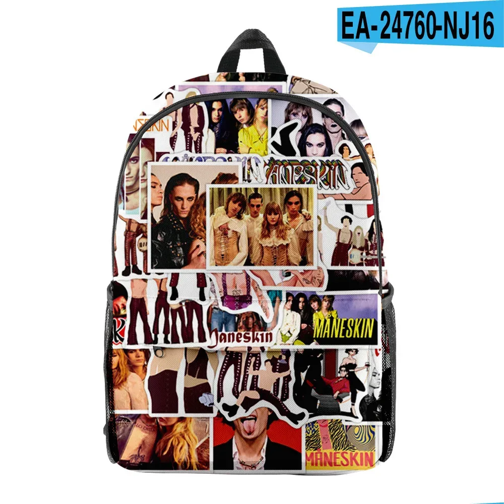 nouveauté de luxe cool classique maneskin élève bookbag sacs à dos pour ordinateur portable impression 3d oxford imperméable garçons/filles sacs à dos de voyage