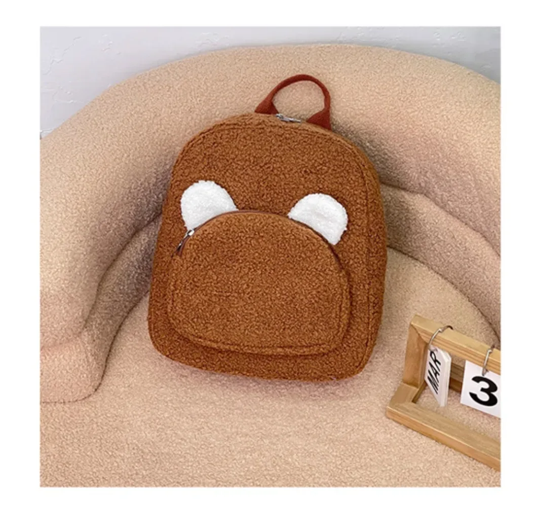 sac à dos ours en peluche pour femmes, sac de voyage doux, sac à dos mignon de dessin animé, sac cadeau pour enfants, sac à dos de loisirs à la mode avec oreilles d'ours
