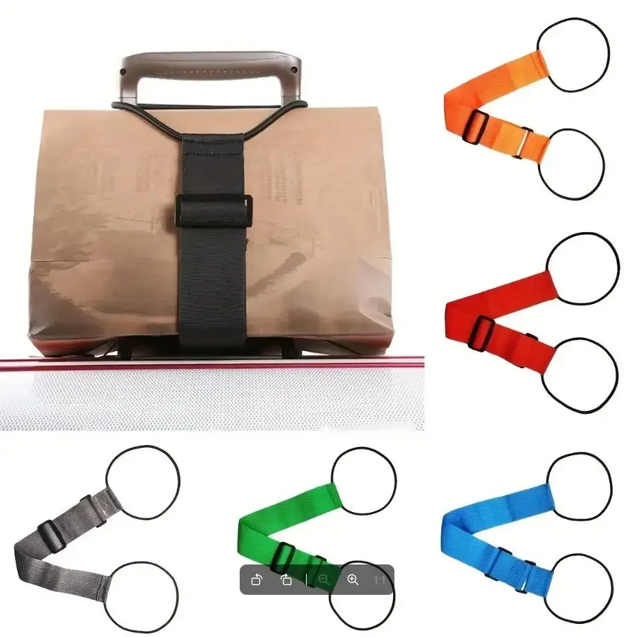 1 pièce de sangle élastique polyvalente pour bagages, réutilisable et réglable, sangle de connexion pour bagages, sangle de fixation pour valise de voyage