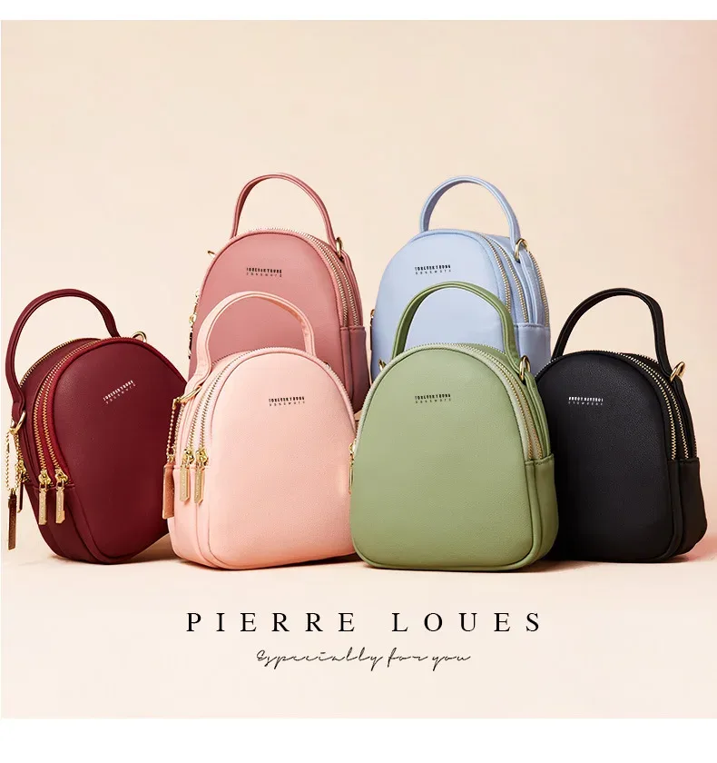 mini sac à dos pour femme, sac à main pour femme, fourre-tout multifonctionnel, sac initié de luxe, document solide, sac décontracté pour femme