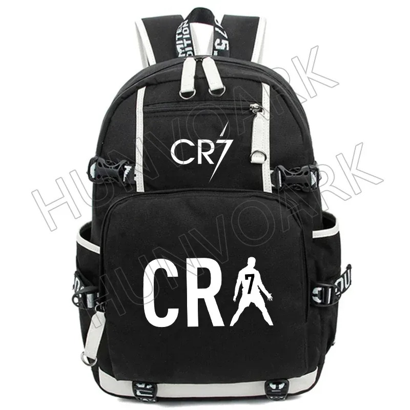 sac à dos usb cr7 pour superstars du football, sac de voyage pour ordinateur portable, sacs d'école noirs pour hommes, sacs d'école pour étudiants, mochilas, cadeau