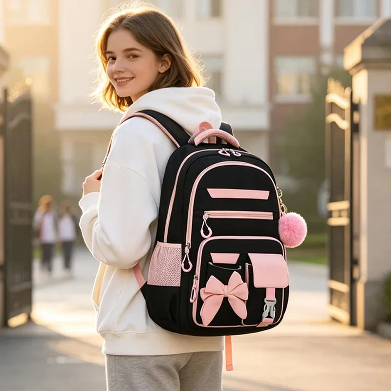 sac dos oxford université motif papillon violet blanc rose imperméable poche limon poche integree courbe dos voyage quotidien transport