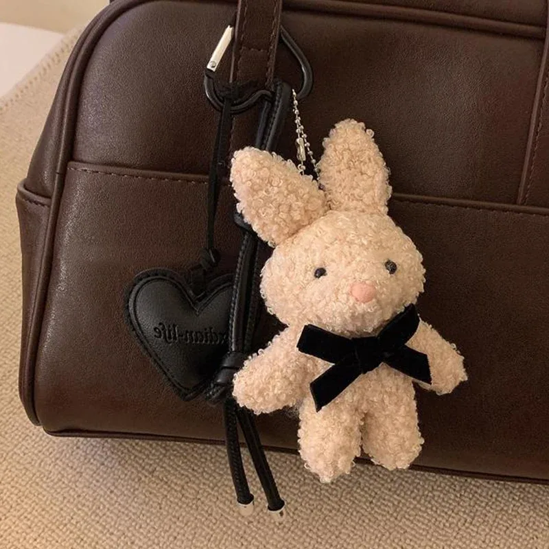 porte-clés lapin en peluche kawaii y2k, mignon lapin en peluche, pendentif pour sac à dos