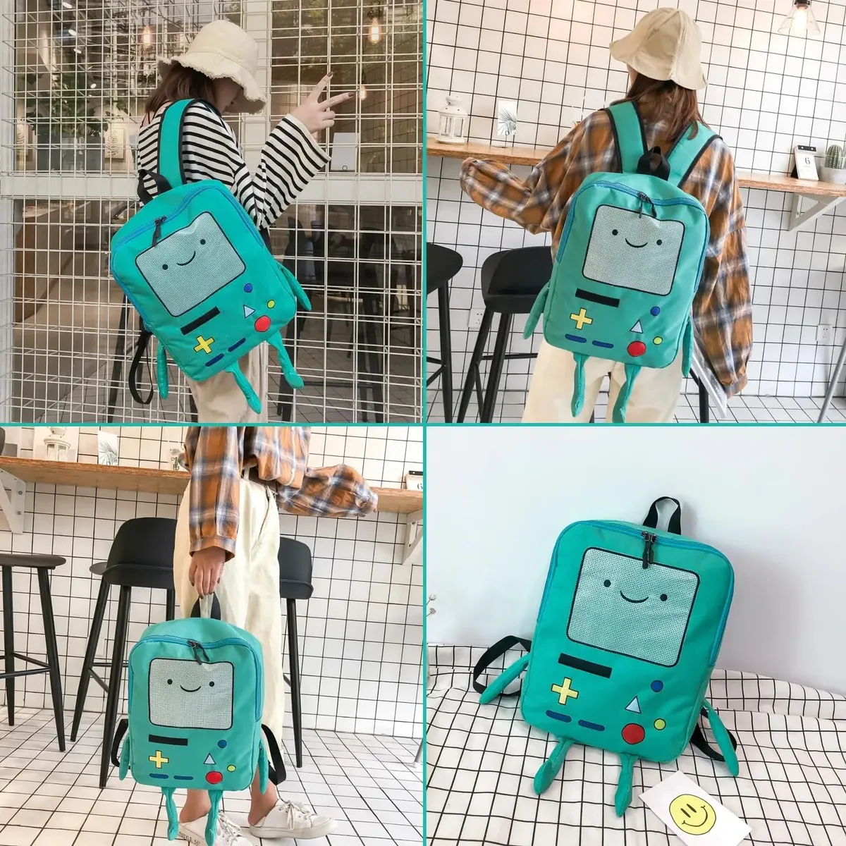 sac à dos robot dessin animé 3d kawaii, sac d'école en toile de 14 pouces, sac à dos d'extérieur unisexe à la mode pour étudiants, cadeau mignon pour la rentrée scolaire pour enfants