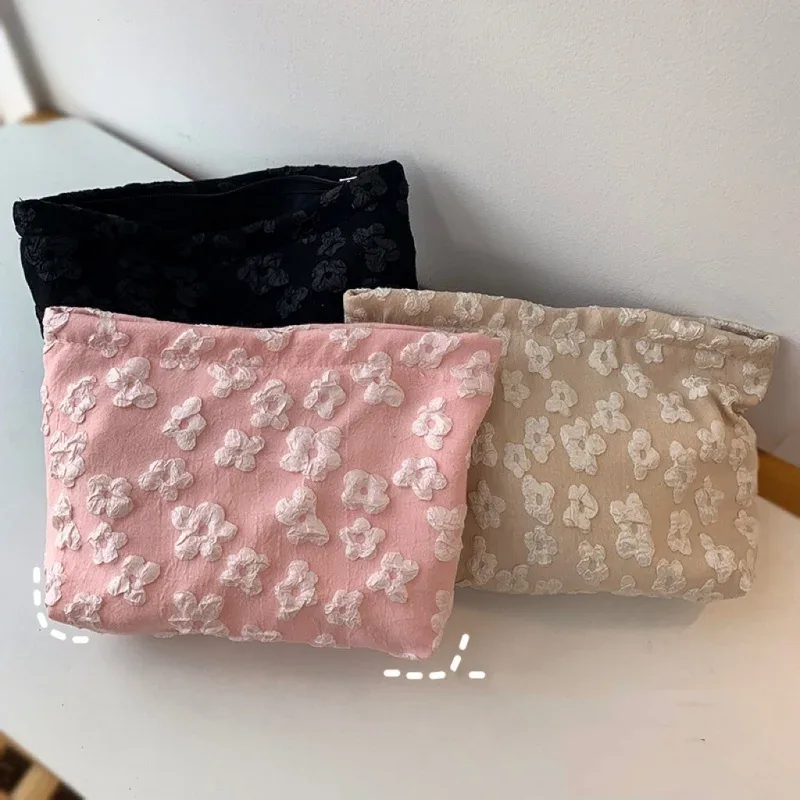 mignon floral petit frais voyage sac cosmétique femme pochette sacs de lavage mode femmes maquillage stockage trousses de toilette nécessaire
