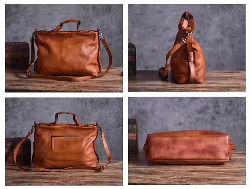 sac messager vintage en cuir véritable pour homme, sac à bandoulière décontracté de haute qualité en cuir de vache souple, idéal pour les voyages et le travail en extérieur