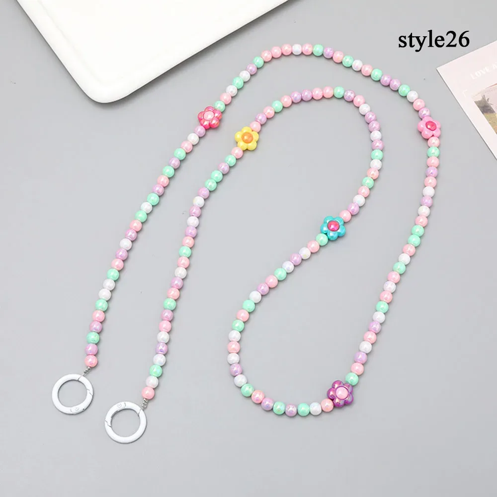 coréen rose fleur téléphone sangle breloque chaîne noeud téléphone portable lanière porte-clés filles sac pendentif mignon bandoulière sac à bandoulière chaîne