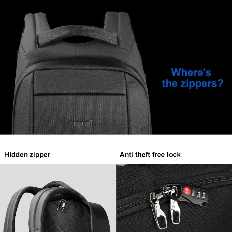 tigernu sacs à dos pour hommes pour femmes 14-15.6 sac à dos pour ordinateur portable sac à dos antivol sac à dos de voyage pour l'école mochilas sac à dos