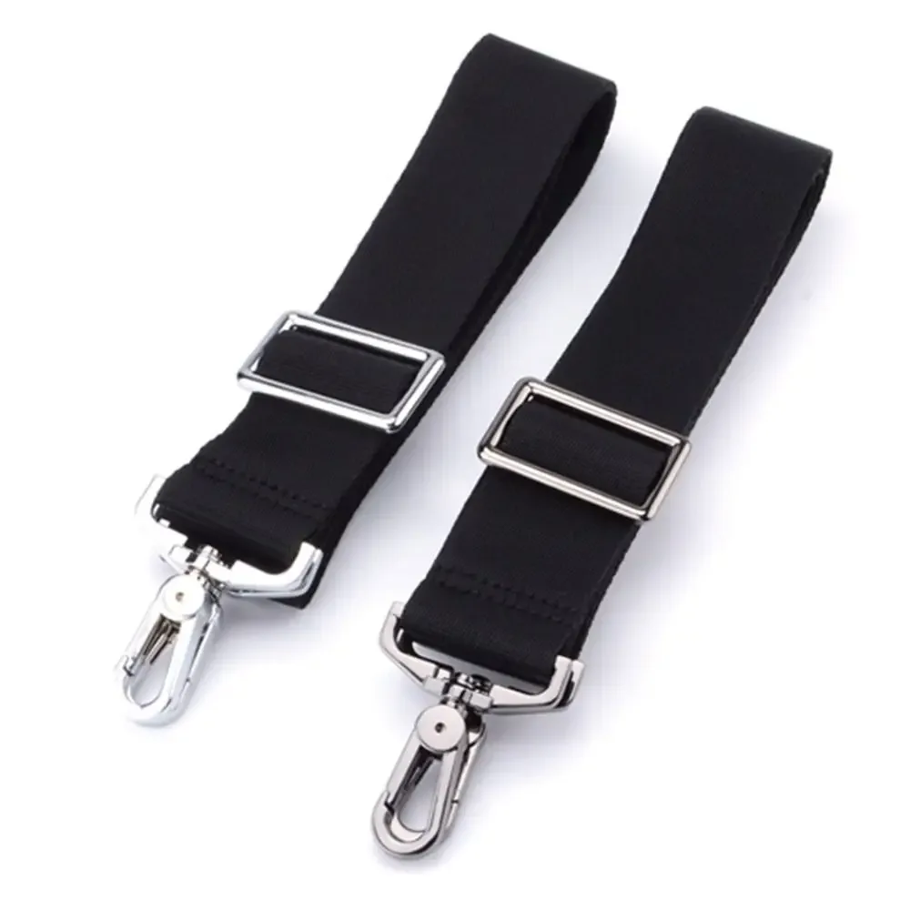 sangle de sac à main en nylon noir pour femme, poignées de remplacement réglables, ceinture amovible, poignée de sac messager, largeur de 3.8cm