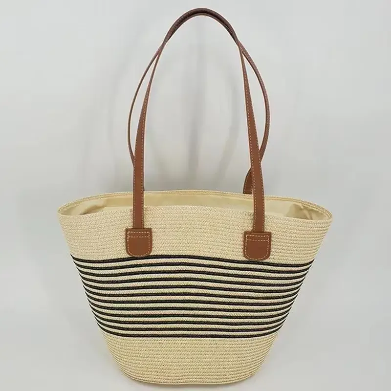 sac à bandoulière en paille inswind pour femmes, grande capacité, pour la plage, les voyages, les vacances, l'usage quotidien, le shopping, les trajets domicile-travail et les courts séjours