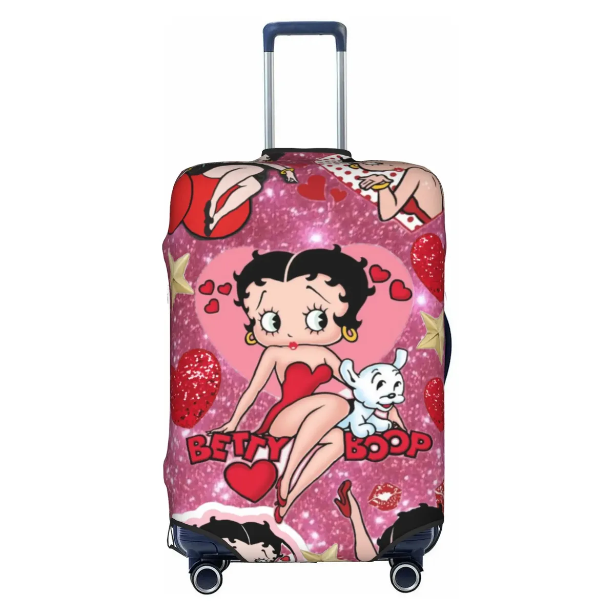 housse de valise élastique personnalisée b-bettys cartoon boop, housse de bagage de voyage classique d'anime pour valises de 18 à 32 pouces