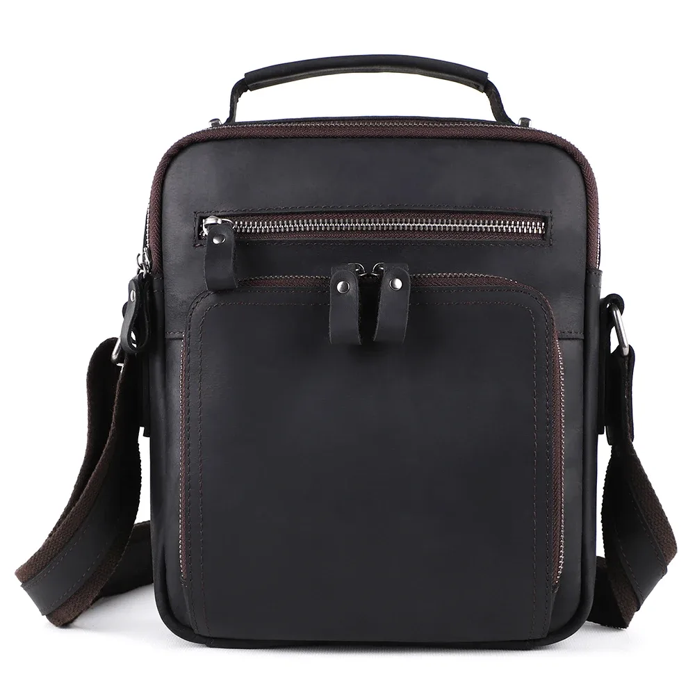 joyir nouveau cuir véritable hommes vintage sacs à main petit rabat hommes sac à bandoulière décontracté bureau sacs de messager mode sac à bandoulière