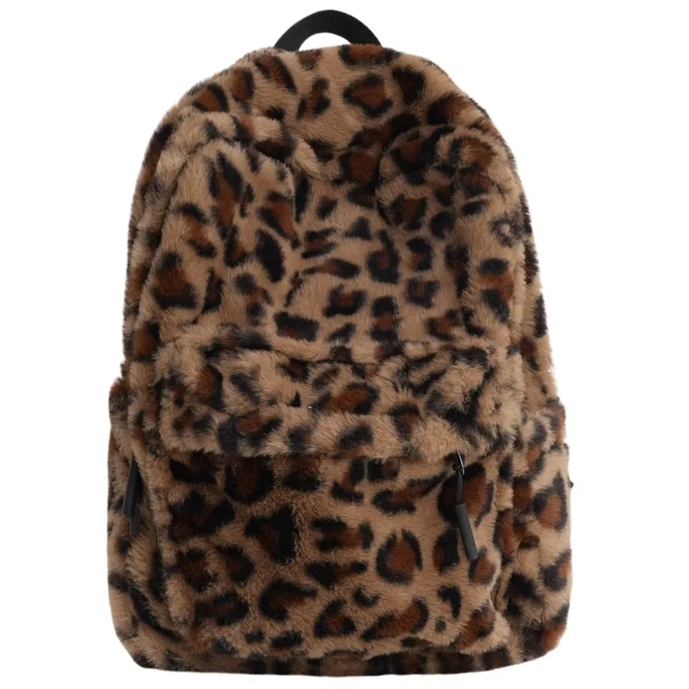 sac à dos léopard en matériau à la mode, léger et mignon, sac à dos à bandoulière de grande capacité, sac à livres à usage quotidien
