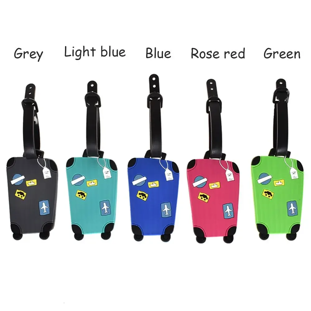 étiquettes de bagage en silicone mignonnes, porte-adresse d'identité de valise, étiquette de bagage portable, haute qualité, accessoires de voyage