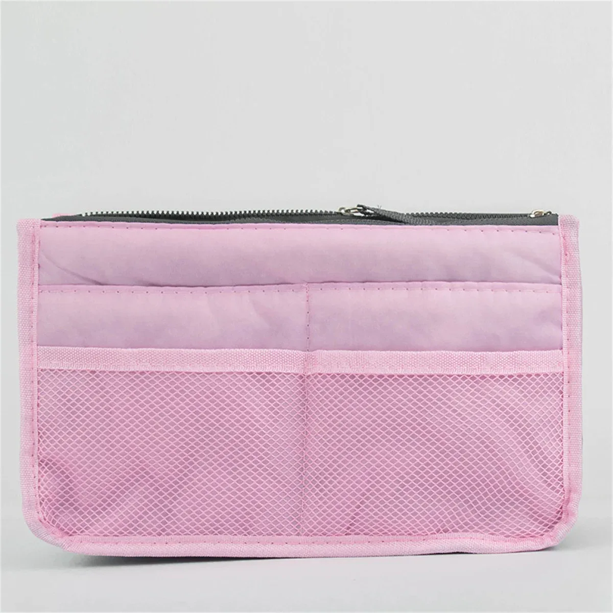 sac de rangement multifonctionnel à double fermeture éclair, grande capacité, pour maquillage et articles de toilette, sac de classification spacieux