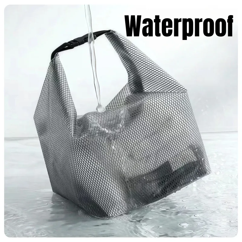 nouveau sac de rangement portable unisexe 2026 pour voyage et plage, grande capacité, pratique, transparent, en plastique étanche, à bandoulière