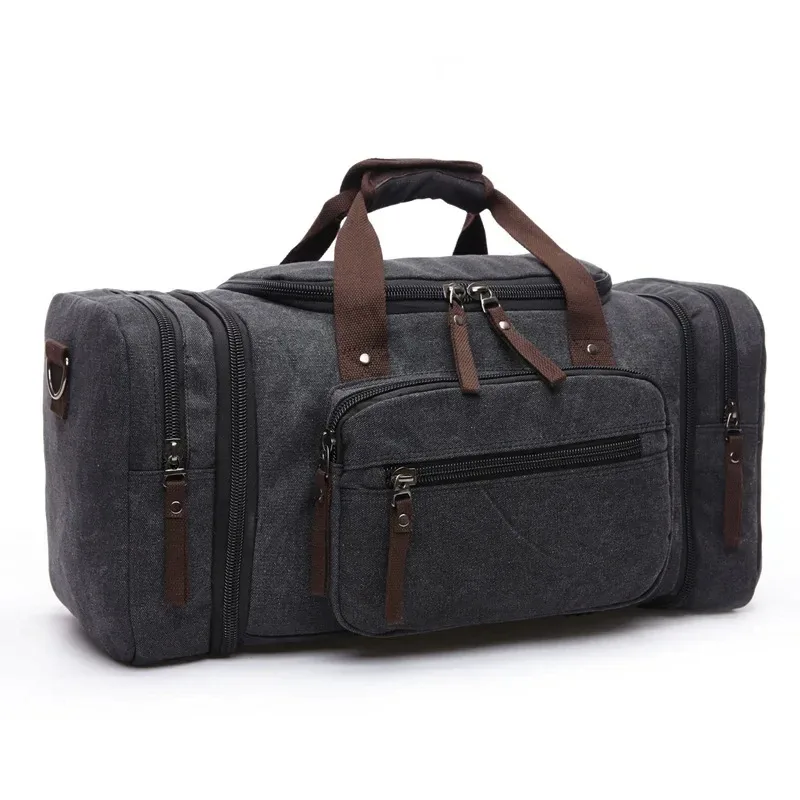 sacs de voyage élégants en toile vintage, sacs de voyage à grande capacité, sacs de cabine, sacs de sport pour hommes, sacs fourre-tout de voyage, sacs de week-end