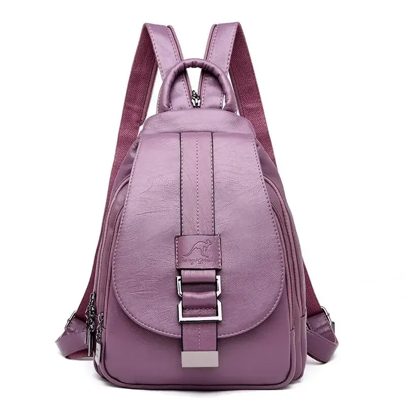 mode en cuir souple femmes sac à dos de haute qualité durable femme voyage sac à dos fermeture éclair bandoulière conception femmes sac à dos