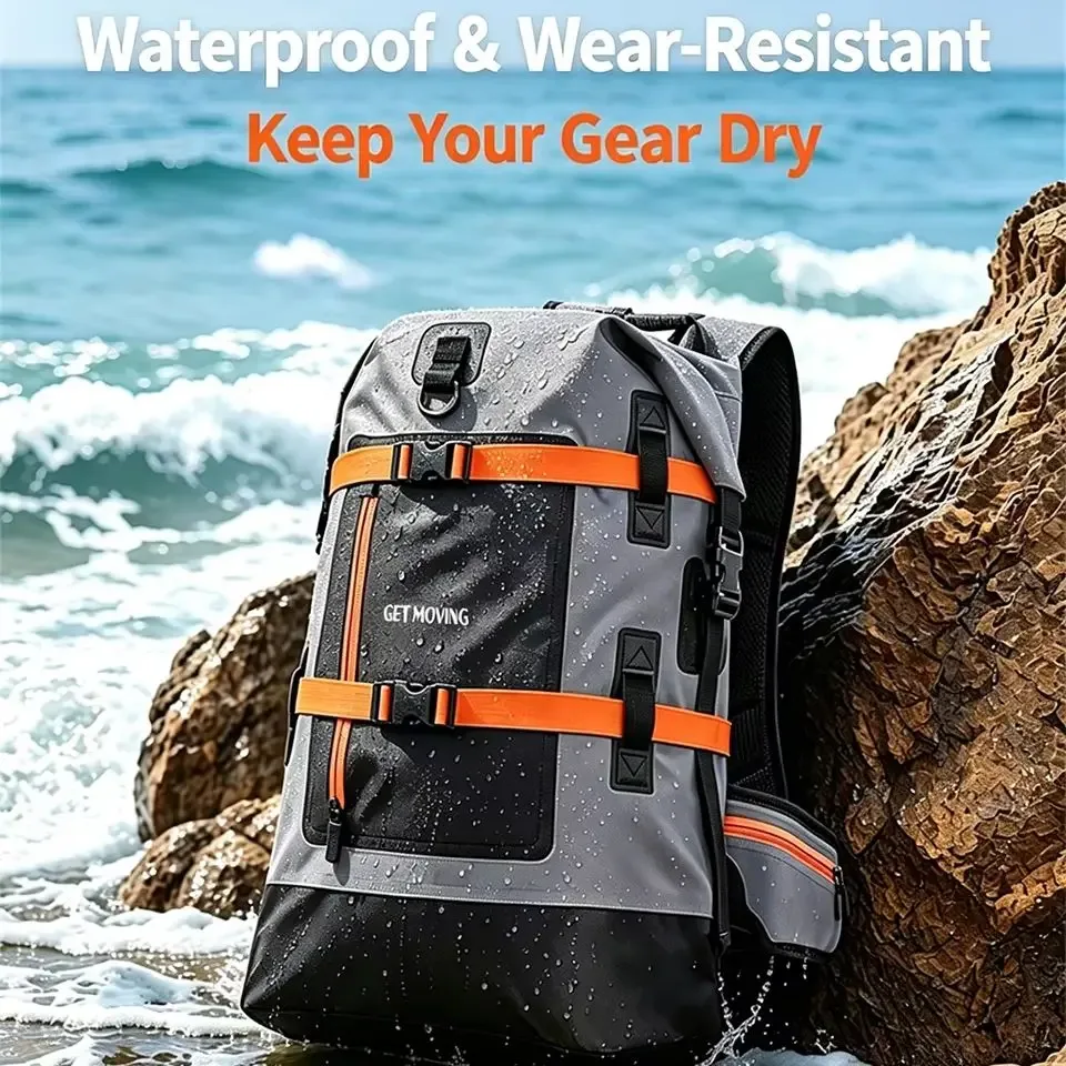 sac à dos imperméable d'extérieur 40l, résistant à l'usure, grande capacité, sac pour ordinateur portable, sac à dos de voyage décontracté, sac à dos d'escalade