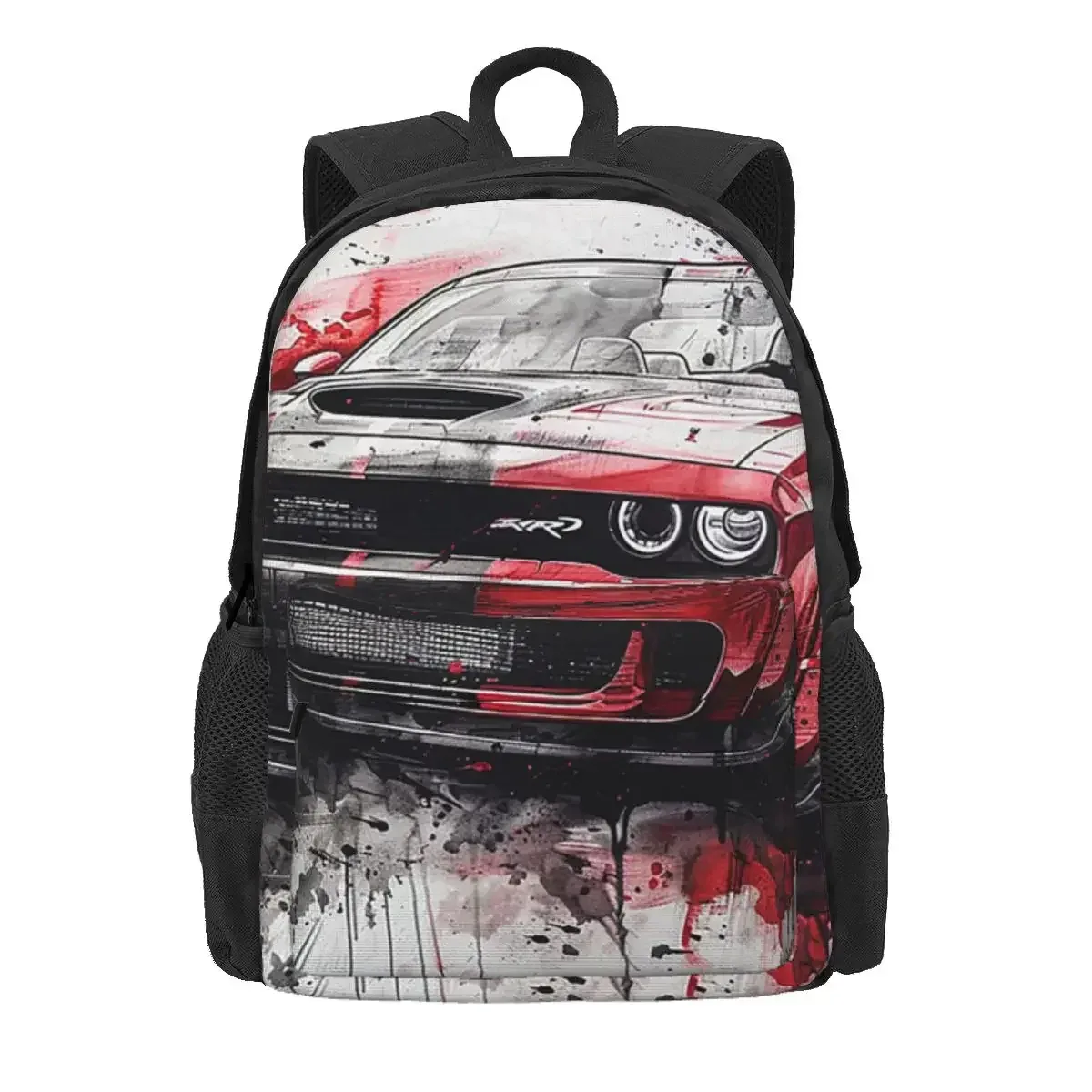 sac à dos d'étudiant srt hellcat demon dodge challenger, sac d'école, sac à dos de randonnée pour hommes et femmes, sac à bandoulière