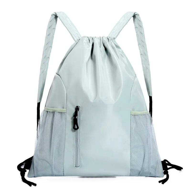 sac à dos oxford à cordon de serrage, grande capacité, couleur unie, décontracté, pour la gym, l'école, sac à dos multifonctionnel