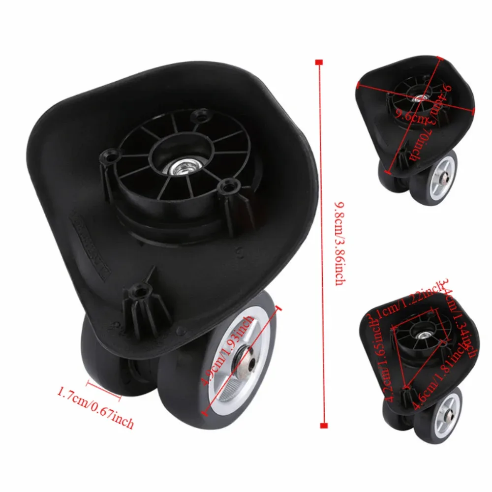 support roues remplacement plastique durables pivotantes noires faciles installation voyage valise accessoire entretien mise niveau