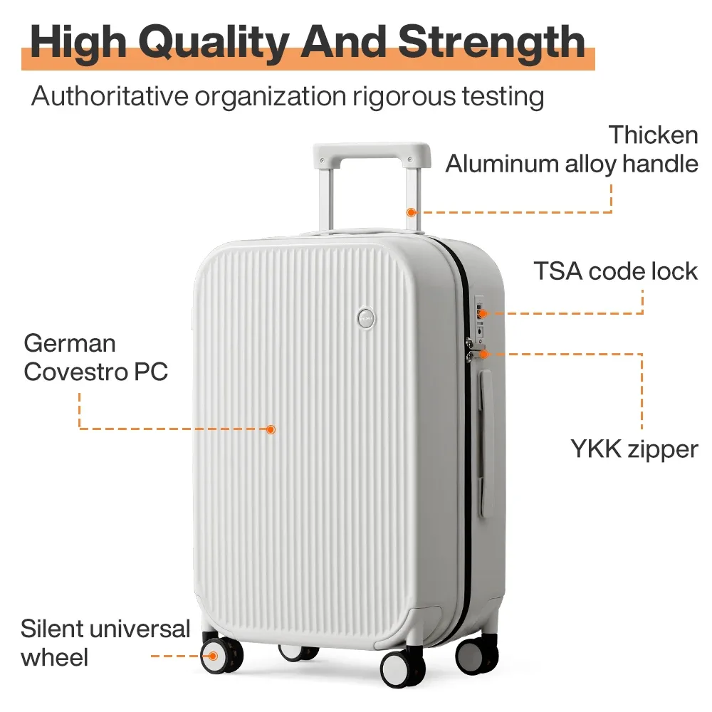 mixi 20 pouces rayé voyage bagages cabine taille bagages léger main étui de transport roulant pc valise 24 26 pouces m9273