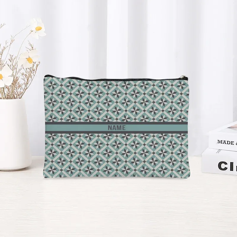 trousse de maquillage personnalisée pour femmes, pochette de rangement simple et fraîche, cadeau pour enseignant(e) ou étudiant(e), trousse à crayons pour femme, sacs de maquillage