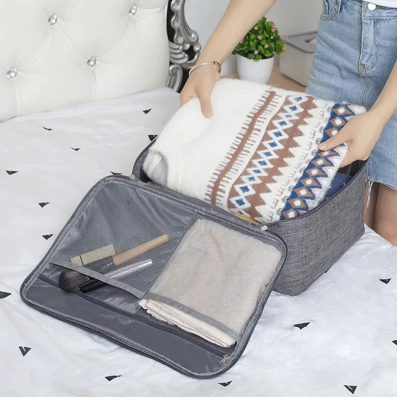 sac de voyage cationique de grande capacité pour vêtements, comprend des sacs à bagages qui peuvent être emballés dans des boîtes à pôles côtelés, le nouveau voyage