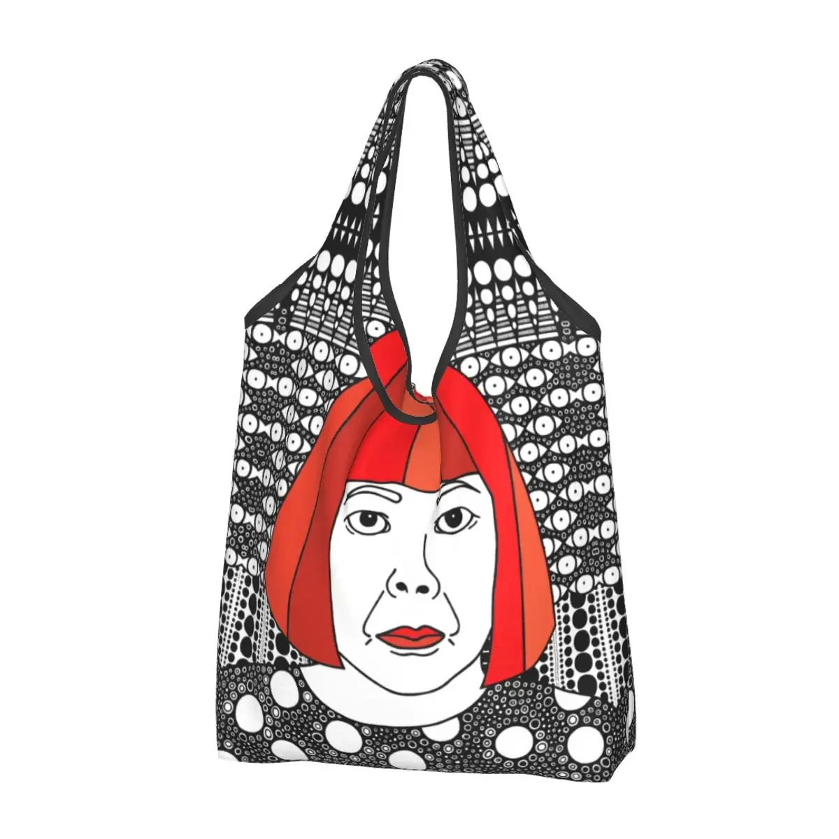 sacs à provisions personnalisés pour femmes, sacs fourre-tout d'épicerie portables, grande capacité, germination yayoi kusama