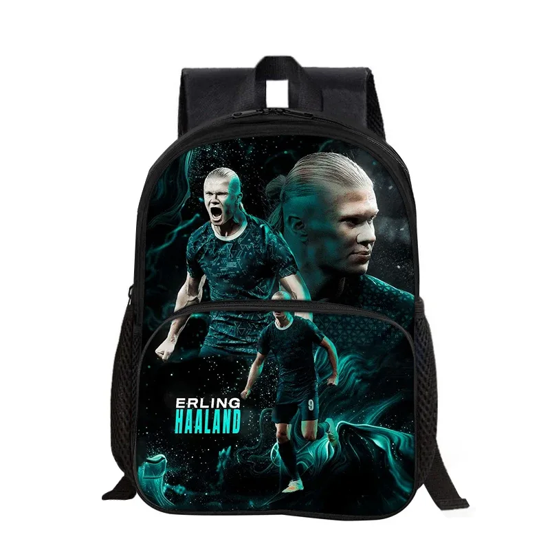 sac à dos haaland avec poche avant pour étudiants et enfants, sac d'école pour star du football, sac de sport, sac de voyage de grande capacité