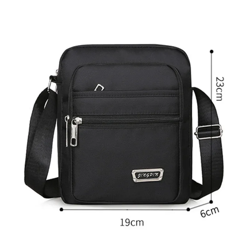 2025 hommes sac à bandoulière en nylon sac de messager décontracté en nylon poche à glissière sac à main mode fourre-tout voyage mâle sacs à bandoulière nouveau