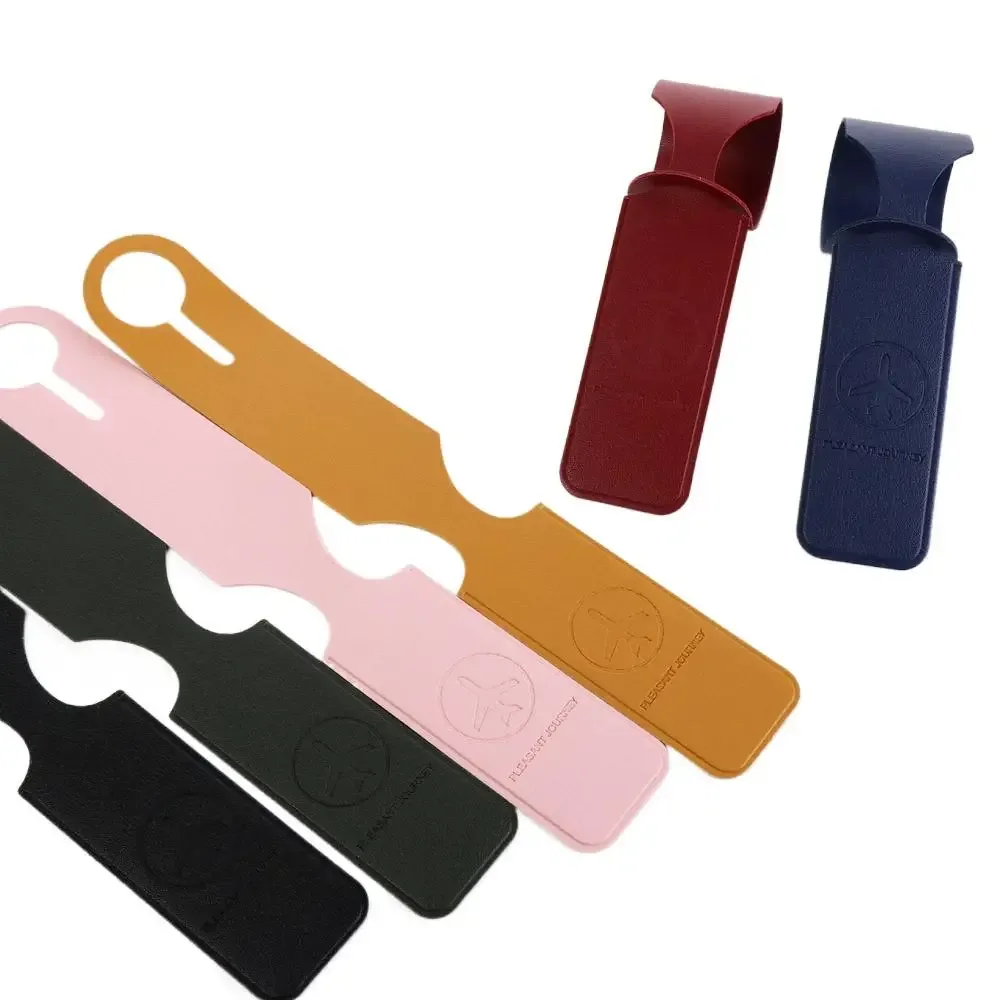 étiquette de valise pour enregistrement, étiquettes de bagages en cuir pu, accessoires de voyage, étiquette de valise pour avion, étiquette de bagage pour carte d'embarquement.