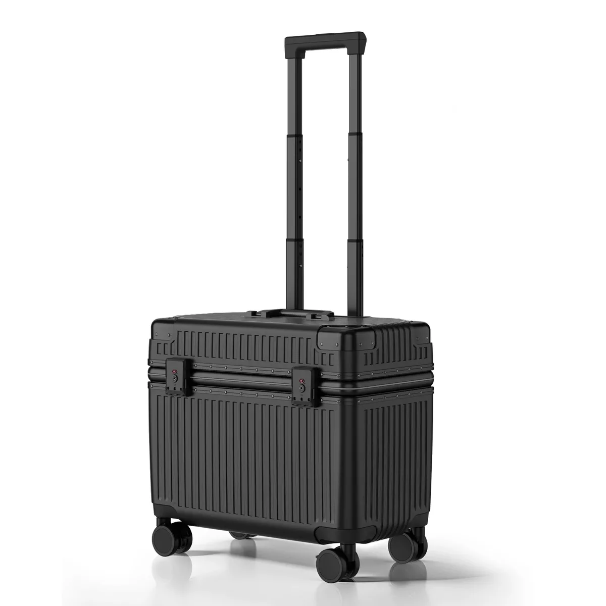 nouvelle valise à ouverture supérieure 18 pouces, bagage à roulettes de cabine avec cadre en alliage d'aluminium, serrure tsa, coque rigide en pc