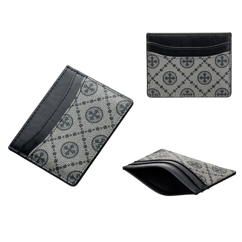 porte-cartes en cuir pu imprimé baellerry, porte-documents multi-emplacements, porte-cartes bancaires, portefeuilles pour hommes et femmes