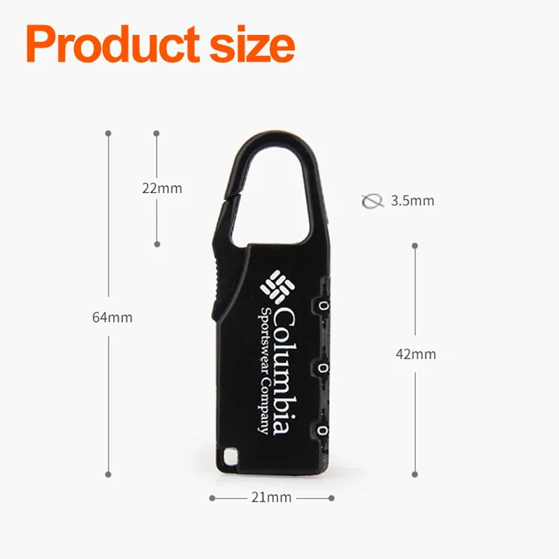 cadenas metallique verrouiller hautequalite poigneecrochet antidrapant guardthieft noire argentée voyage usage sac dos valise tiroir armoire