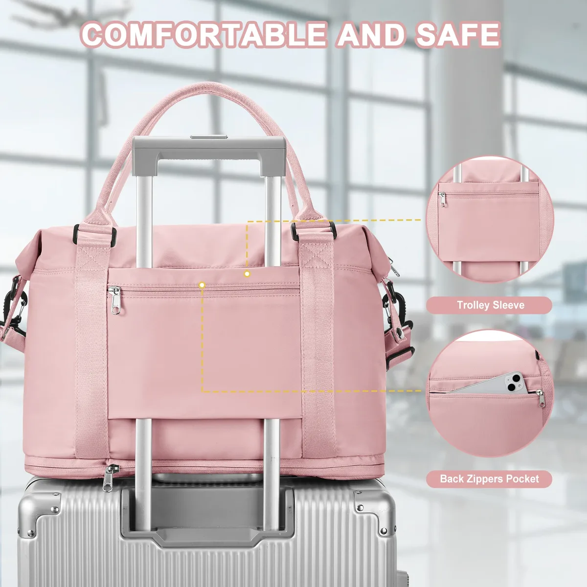 ryanair-sac de voyage pour homme et femme, sac de cabine, sac à main de sport, sac de week-end portable, sac de fitness extensible, sac d'hôpital, 40x20x25