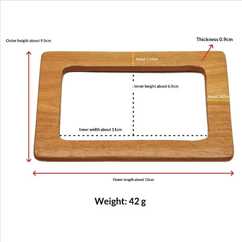poignée de sac en bois, sangles carrées pour sacs, pièces de sac à main diy, poignée de remplacement classique pour sacs fourre-tout, accessoires pour sacs
